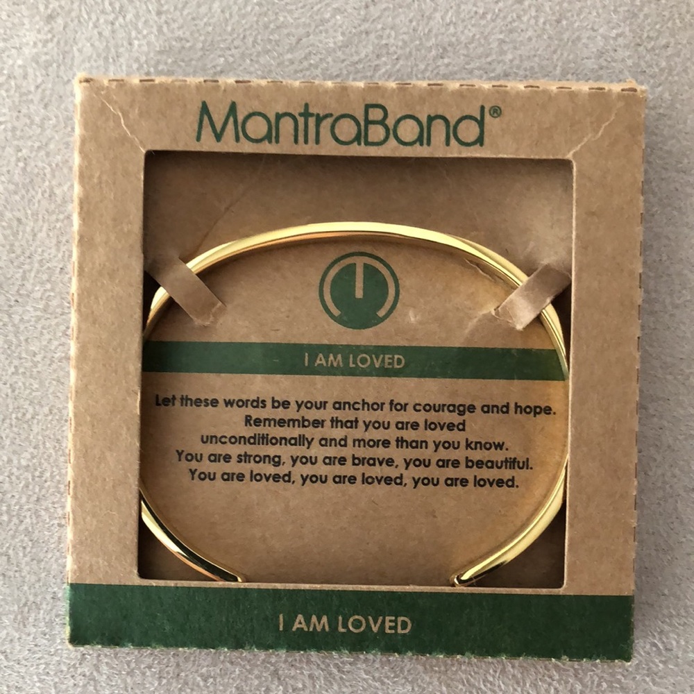 Gold Mantraband  ‘I am loved’